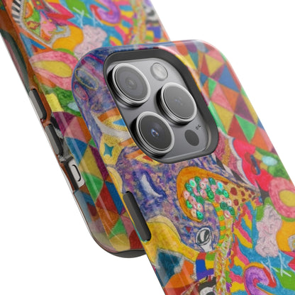 Magnetic Impact-Resistant Phone Case — Colorful Abstract Art Design