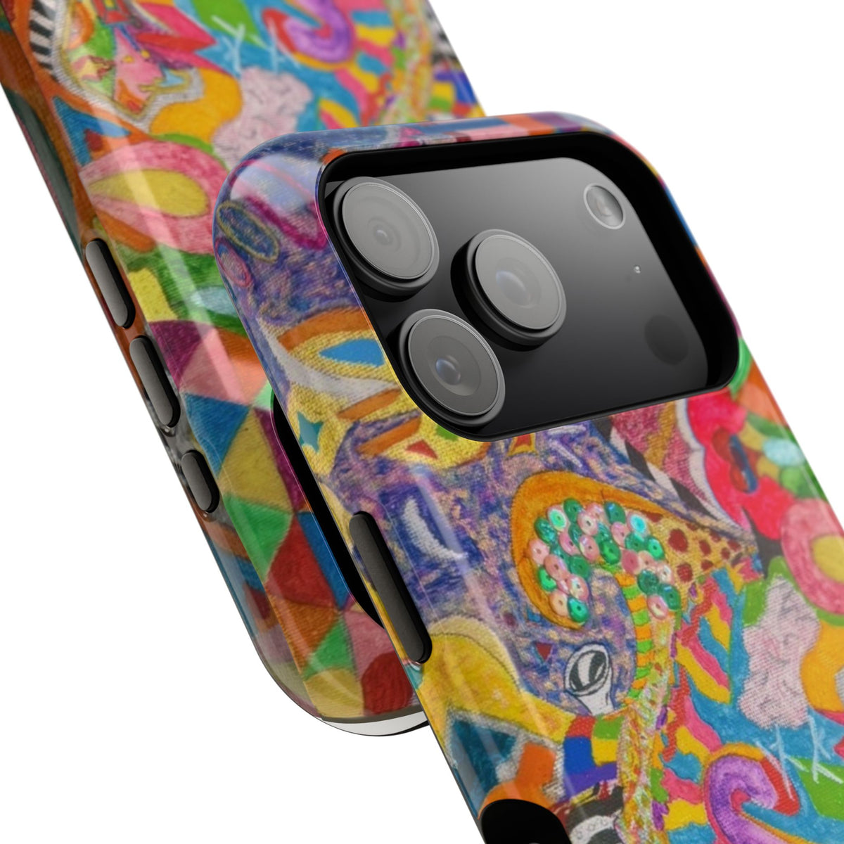 Magnetic Impact-Resistant Phone Case — Colorful Abstract Art Design