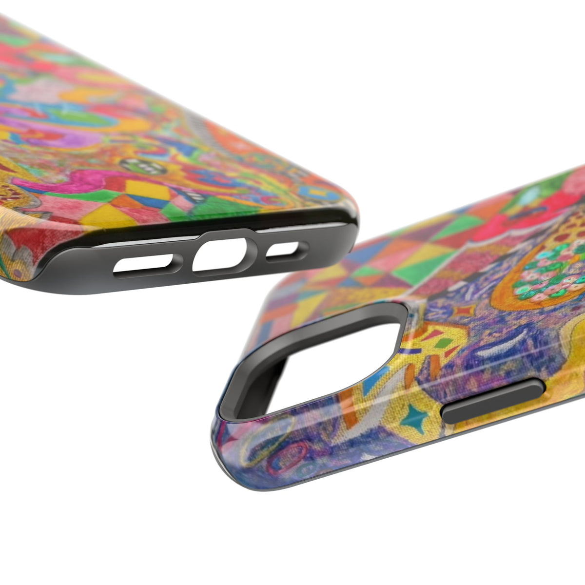Magnetic Impact-Resistant Phone Case — Colorful Abstract Art Design