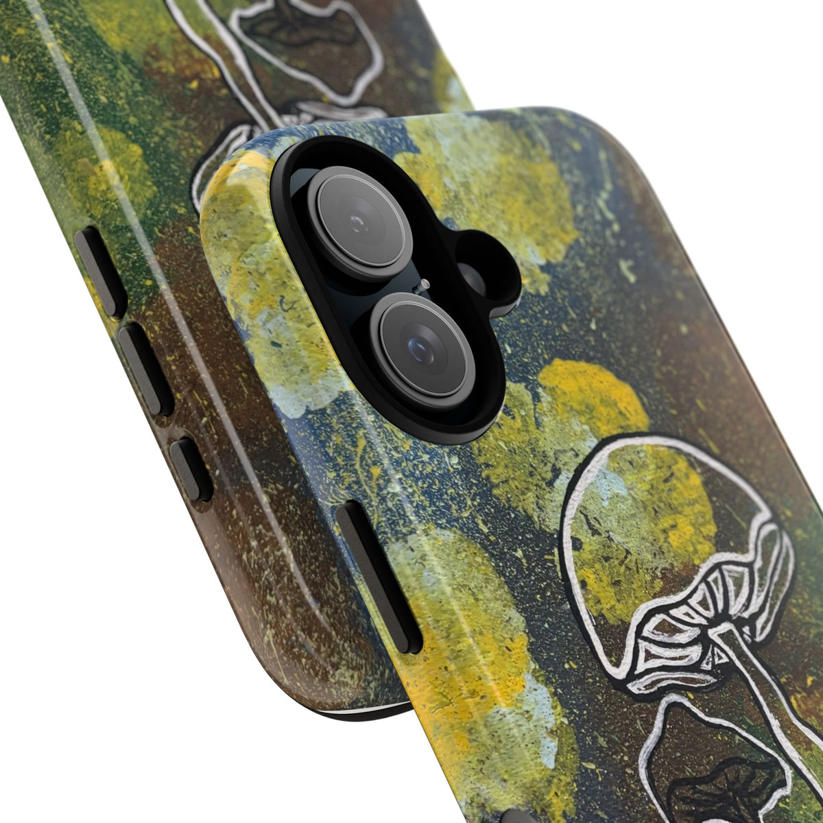 Mushroom Art Tough Phone Case — Botanical Forest Vibes, Protective iPhone Cover