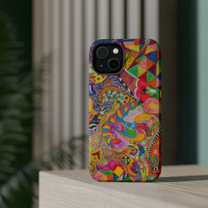 Magnetic Impact-Resistant Phone Case — Colorful Abstract Art Design