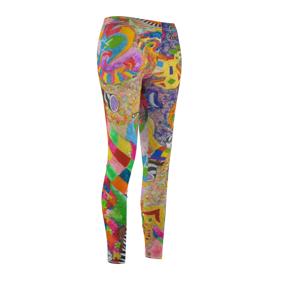 Colorful Abstract Art Leggings — Vibrant All-Over Print