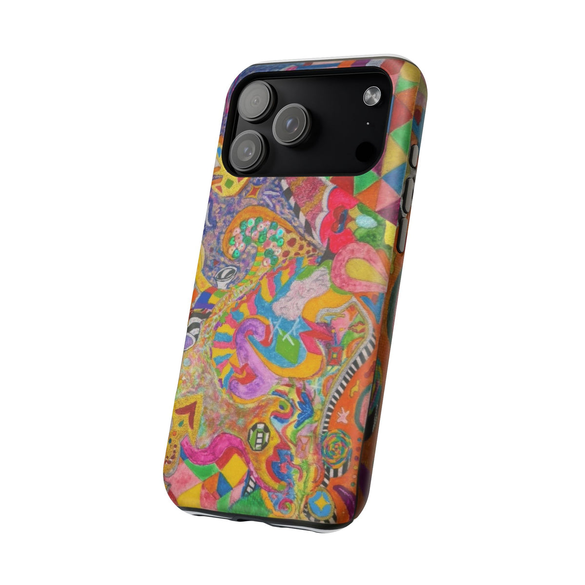 Magnetic Impact-Resistant Phone Case — Colorful Abstract Art Design