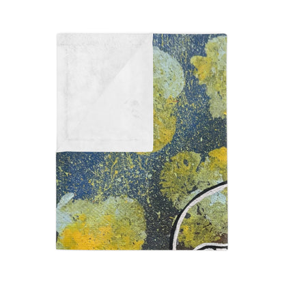 Mushroom Art Microfiber Blanket — Boho Psychedelic Forest Throw