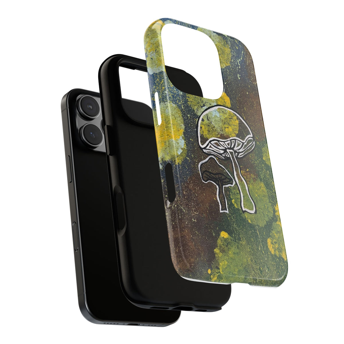 Mushroom Art Tough Phone Case — Botanical Forest Vibes, Protective iPhone Cover
