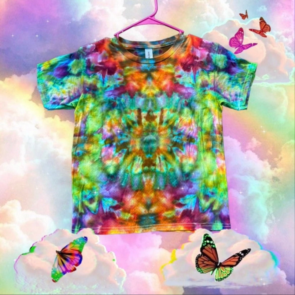 Youth Small Unique One Of A Kind Handmade Tie Dye Wearable Adventure Shirt