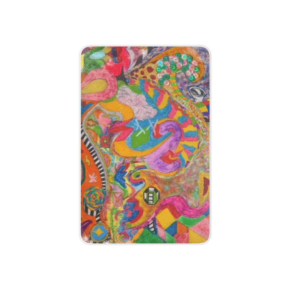 Psychedelic Color Swirl Temporary Tattoos — Bright Abstract Body Art Sheet