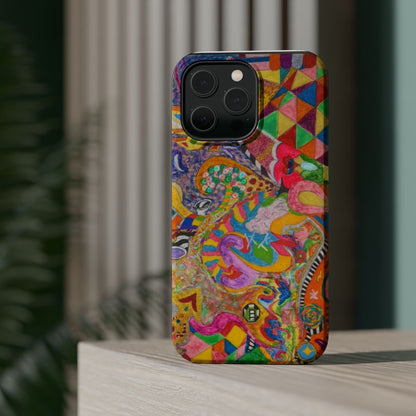 Magnetic Impact-Resistant Phone Case — Colorful Abstract Art Design