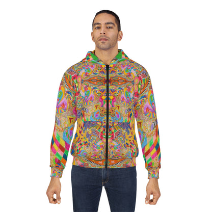 Colorful Psychedelic Paisley Zip Hoodie