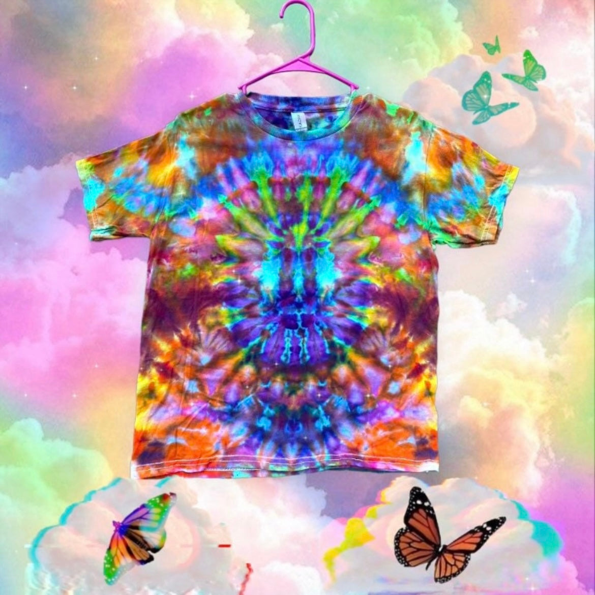 Youth Large Unique One Of A Kind Handmade Tie Dye Wearable Adventure Shirt