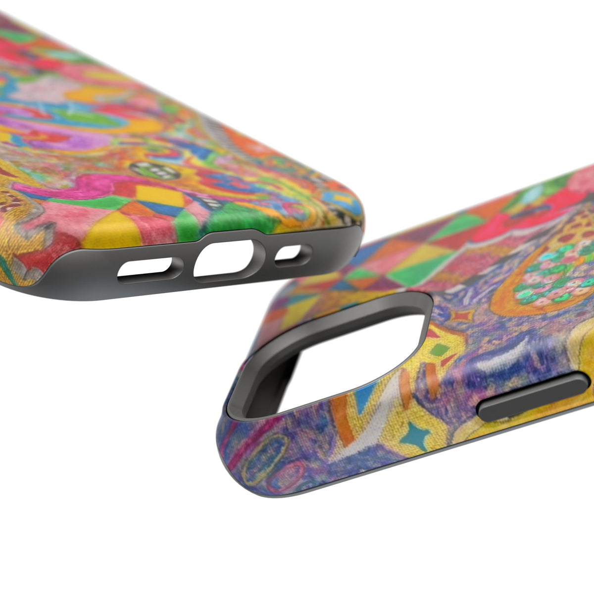 Magnetic Impact-Resistant Phone Case — Colorful Abstract Art Design