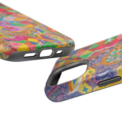 Magnetic Impact-Resistant Phone Case — Colorful Abstract Art Design