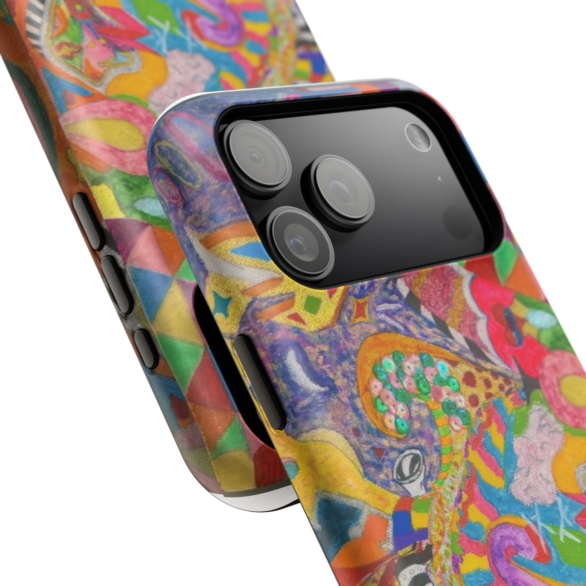 Magnetic Impact-Resistant Phone Case — Colorful Abstract Art Design