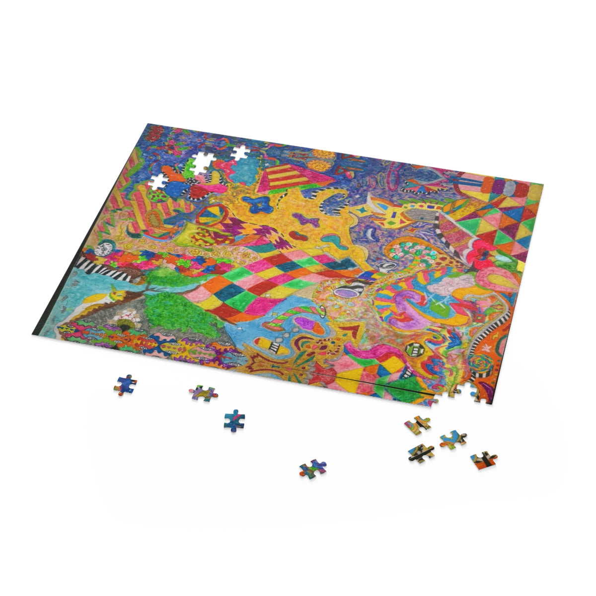 Abstract Kaleidoscope Puzzle — Colorful 120/252/500-Piece Jigsaw