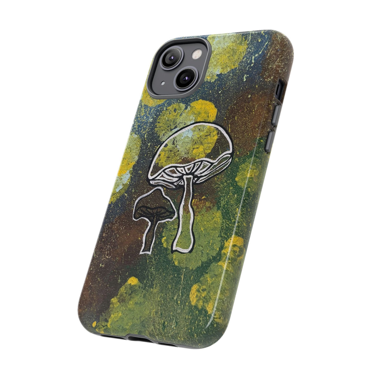Mushroom Art Tough Phone Case — Botanical Forest Vibes, Protective iPhone Cover