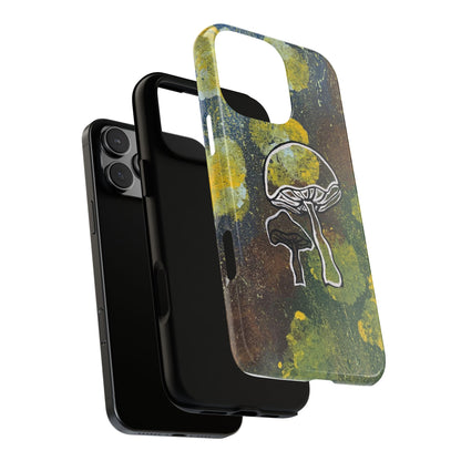 Mushroom Art Tough Phone Case — Botanical Forest Vibes, Protective iPhone Cover