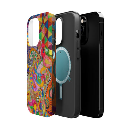 Magnetic Impact-Resistant Phone Case — Colorful Abstract Art Design
