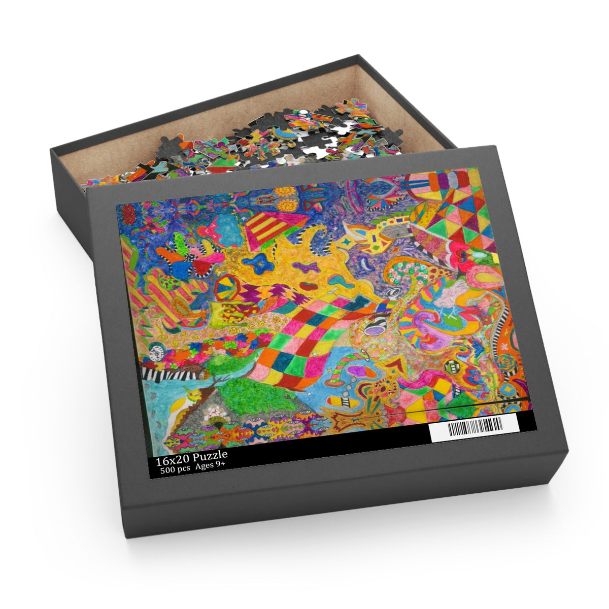 Abstract Kaleidoscope Puzzle — Colorful 120/252/500-Piece Jigsaw