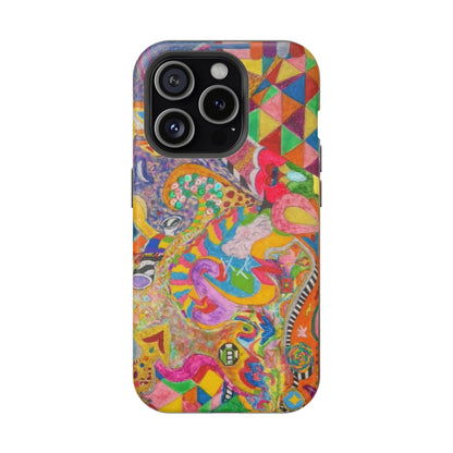 Magnetic Impact-Resistant Phone Case — Colorful Abstract Art Design