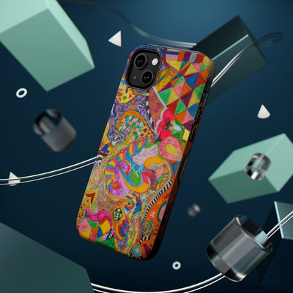 Magnetic Impact-Resistant Phone Case — Colorful Abstract Art Design