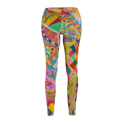 Colorful Abstract Art Leggings — Vibrant All-Over Print