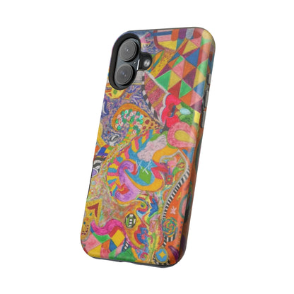 Magnetic Impact-Resistant Phone Case — Colorful Abstract Art Design