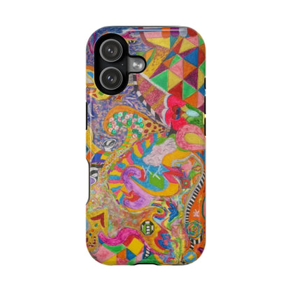 Magnetic Impact-Resistant Phone Case — Colorful Abstract Art Design