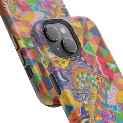 Magnetic Impact-Resistant Phone Case — Colorful Abstract Art Design