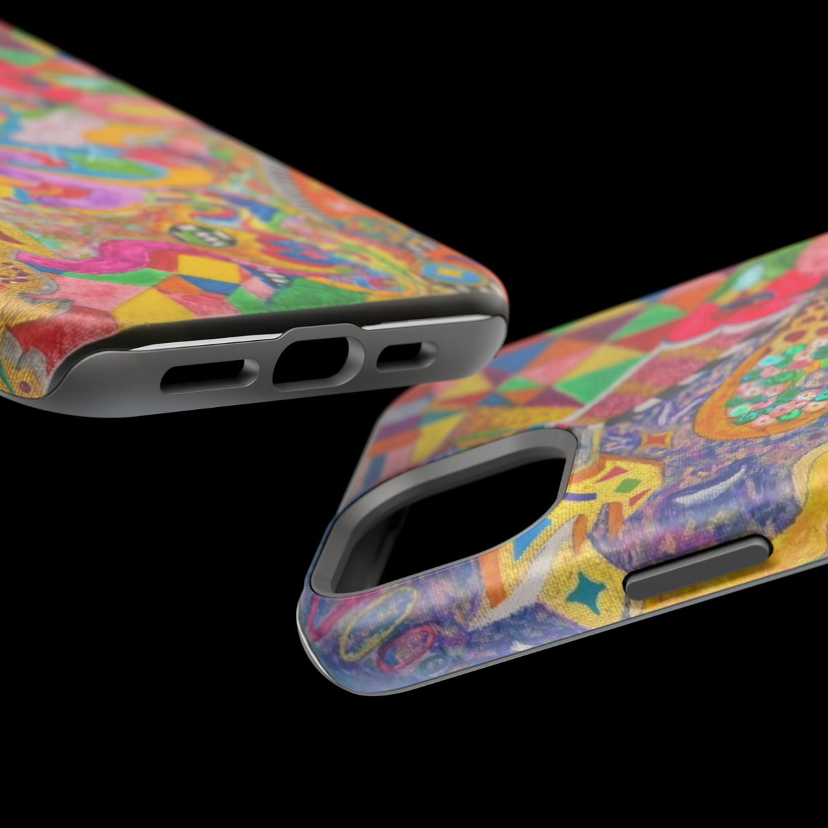Magnetic Impact-Resistant Phone Case — Colorful Abstract Art Design