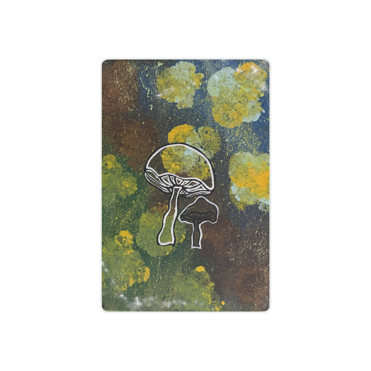 Mushroom Art Temporary Tattoo — Psychedelic Forest Watercolor Design