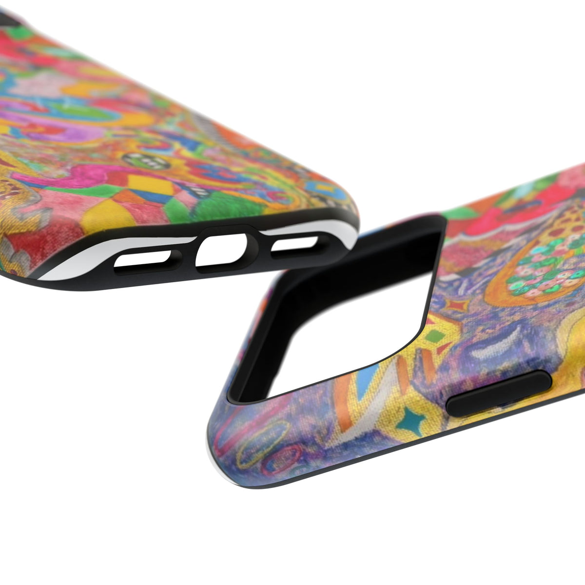 Magnetic Impact-Resistant Phone Case — Colorful Abstract Art Design