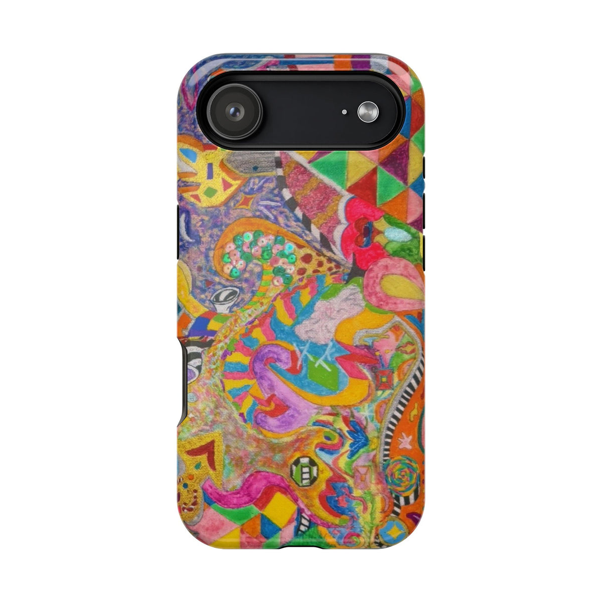 Magnetic Impact-Resistant Phone Case — Colorful Abstract Art Design