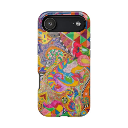 Magnetic Impact-Resistant Phone Case — Colorful Abstract Art Design