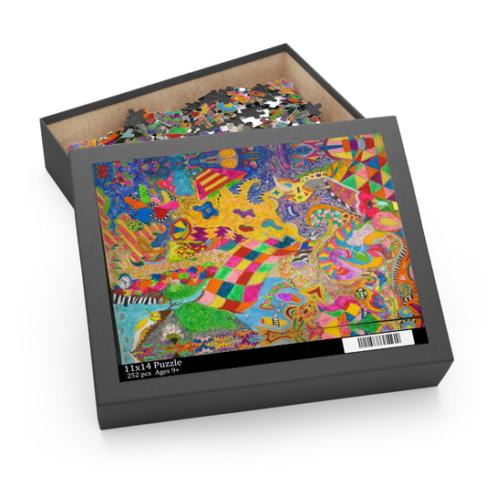 Abstract Kaleidoscope Puzzle — Colorful 120/252/500-Piece Jigsaw