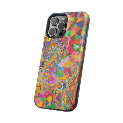 Magnetic Impact-Resistant Phone Case — Colorful Abstract Art Design