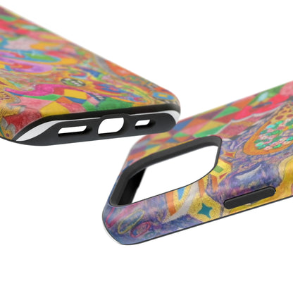 Magnetic Impact-Resistant Phone Case — Colorful Abstract Art Design