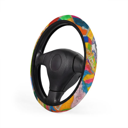 Colorful Abstract Pattern Steering Wheel Cover