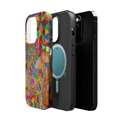Magnetic Impact-Resistant Phone Case — Colorful Abstract Art Design