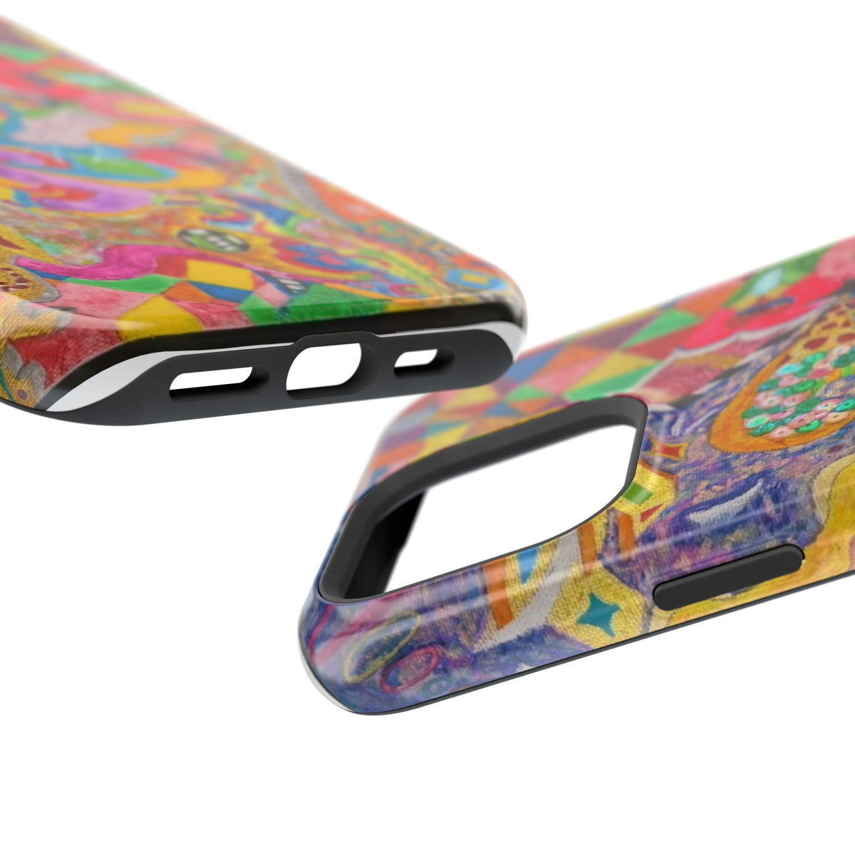 Magnetic Impact-Resistant Phone Case — Colorful Abstract Art Design