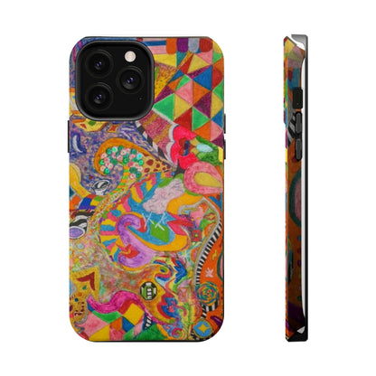 Magnetic Impact-Resistant Phone Case — Colorful Abstract Art Design