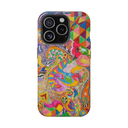 Magnetic Impact-Resistant Phone Case — Colorful Abstract Art Design