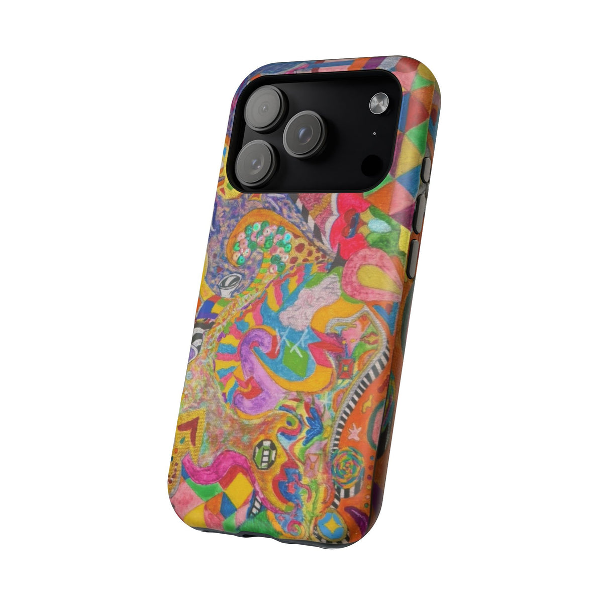 Magnetic Impact-Resistant Phone Case — Colorful Abstract Art Design