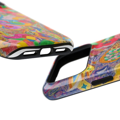 Magnetic Impact-Resistant Phone Case — Colorful Abstract Art Design
