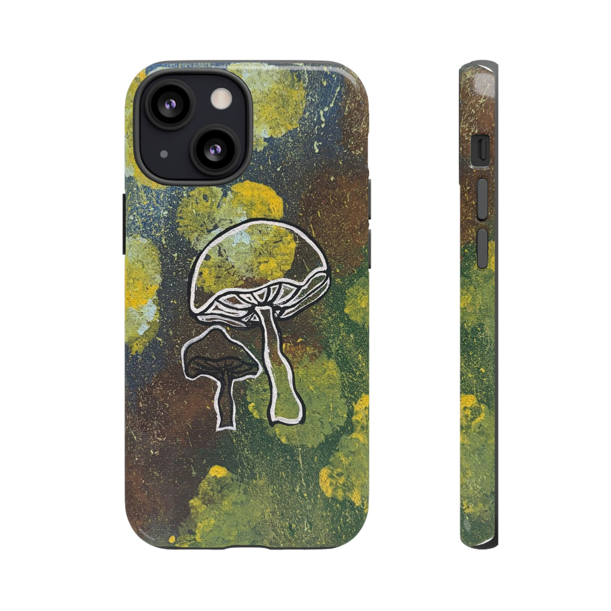 Mushroom Art Tough Phone Case — Botanical Forest Vibes, Protective iPhone Cover