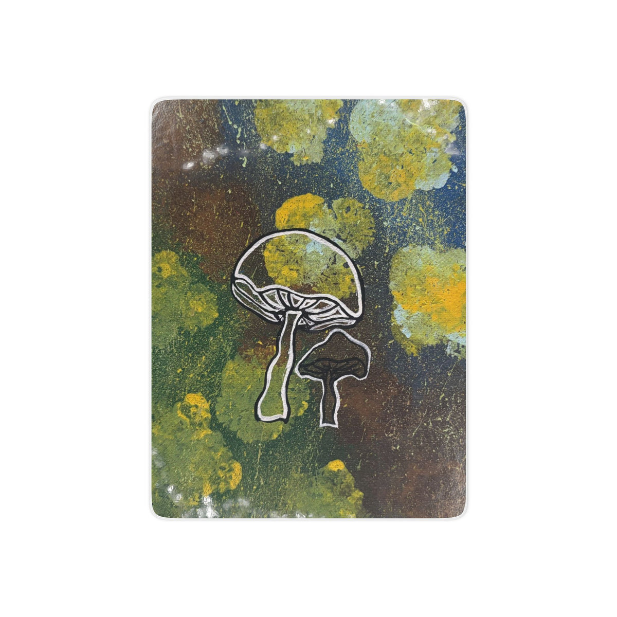 Mushroom Art Temporary Tattoo — Psychedelic Forest Watercolor Design
