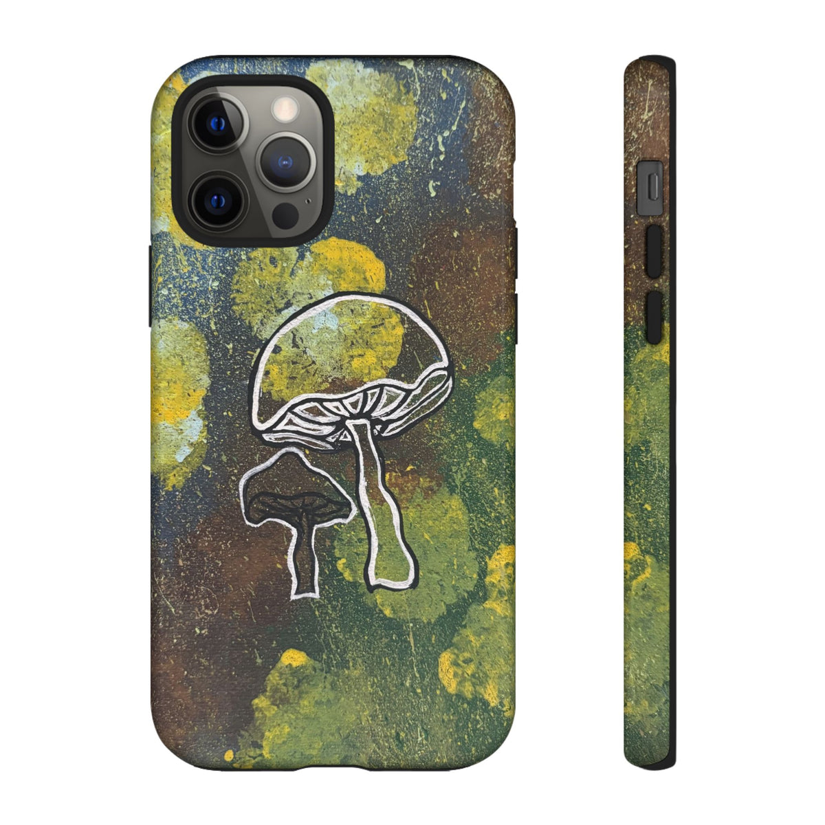 Mushroom Art Tough Phone Case — Botanical Forest Vibes, Protective iPhone Cover