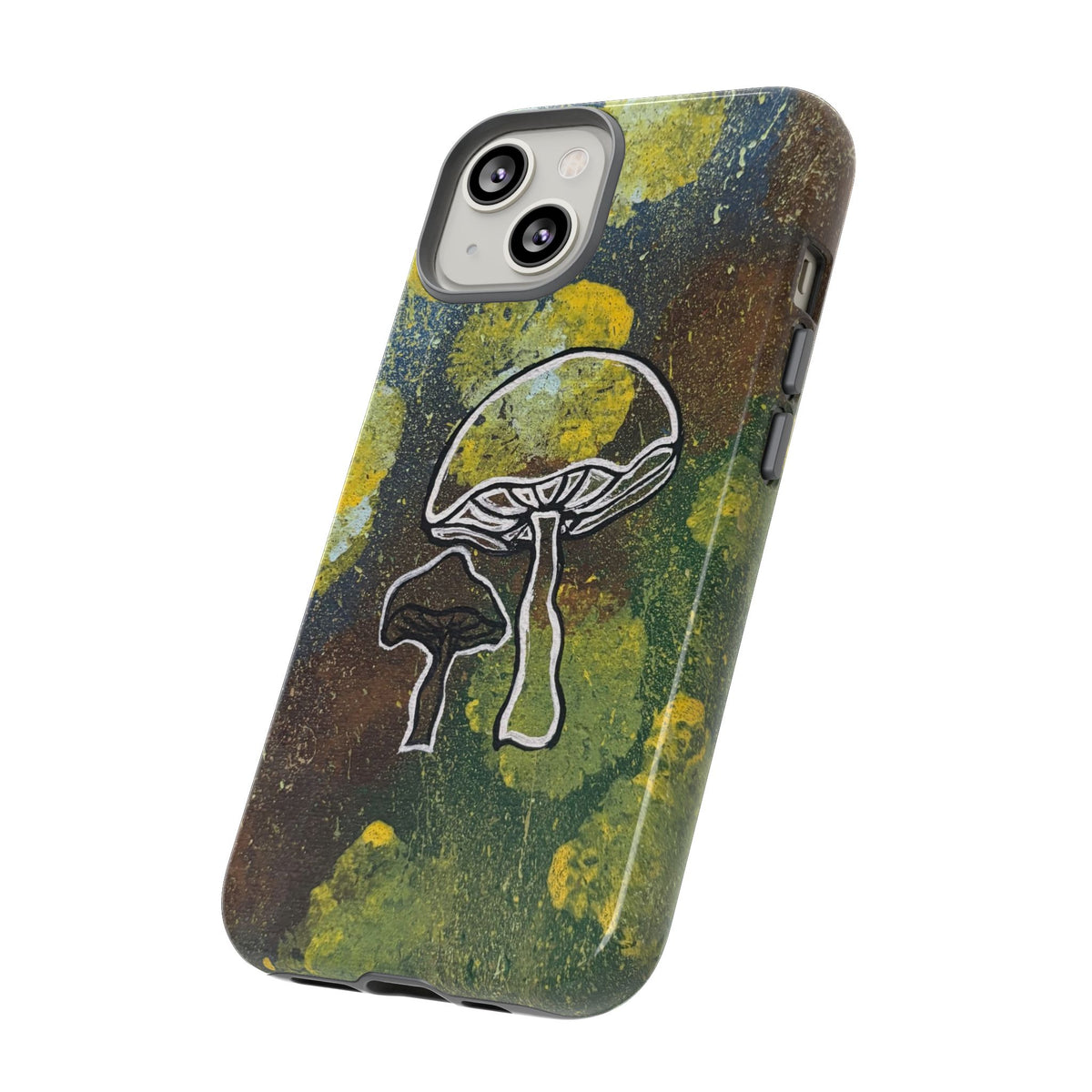 Mushroom Art Tough Phone Case — Botanical Forest Vibes, Protective iPhone Cover