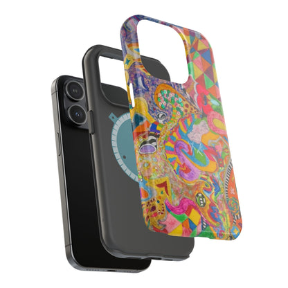Magnetic Impact-Resistant Phone Case — Colorful Abstract Art Design