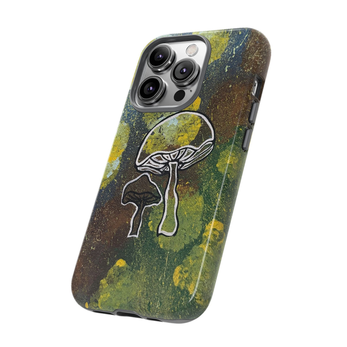 Mushroom Art Tough Phone Case — Botanical Forest Vibes, Protective iPhone Cover