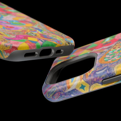 Magnetic Impact-Resistant Phone Case — Colorful Abstract Art Design
